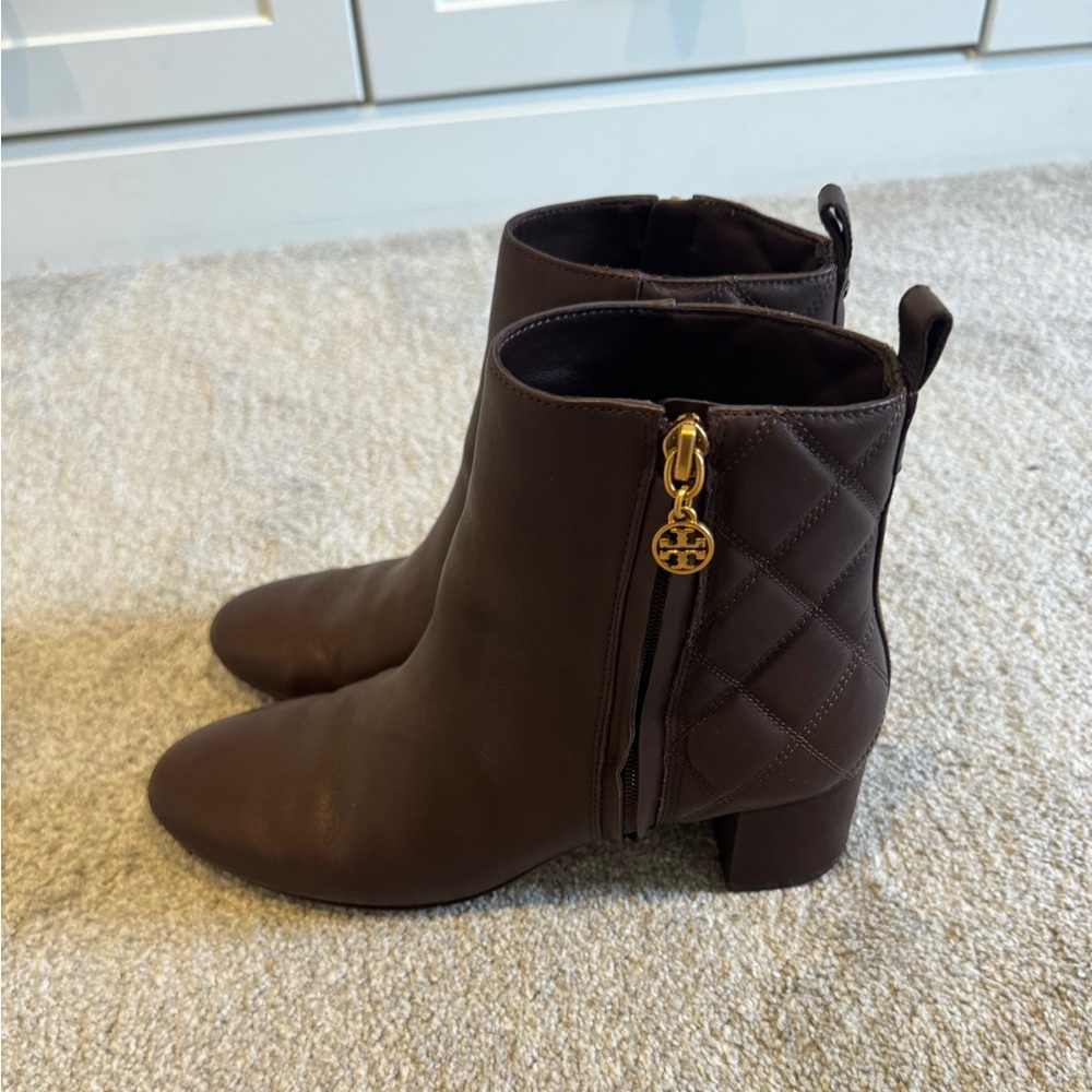 Tory Burch brown booties